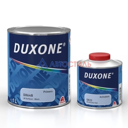 Грунт 2К HS 4:1 наполнитель Duxone DX64 (черный) 1л + DX20 Активатор стандартный 0,25л фото 3
